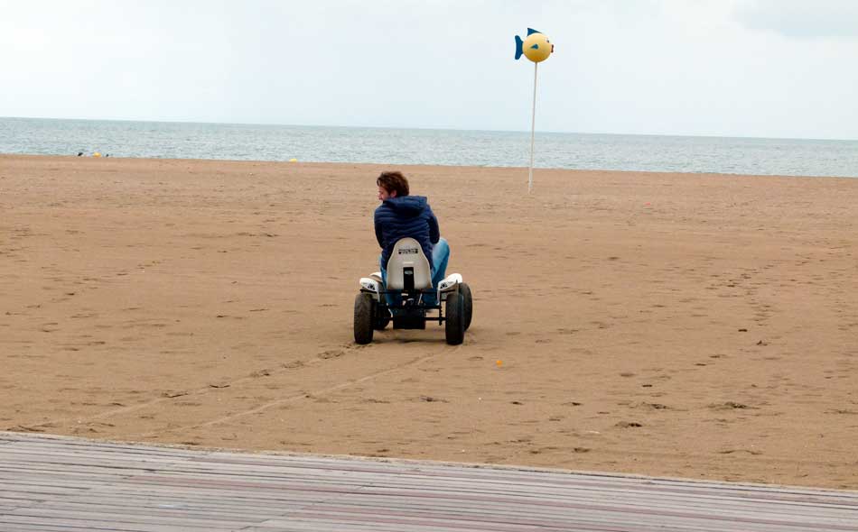 kart sur les planches de Deauville