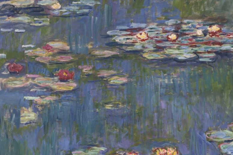 Détail de nymphéas Nymphéas de Claude Monet peint à Giverny