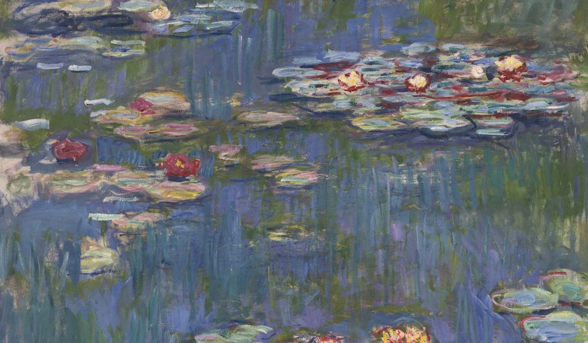 Détail de nymphéas Nymphéas de Claude Monet peint à Giverny