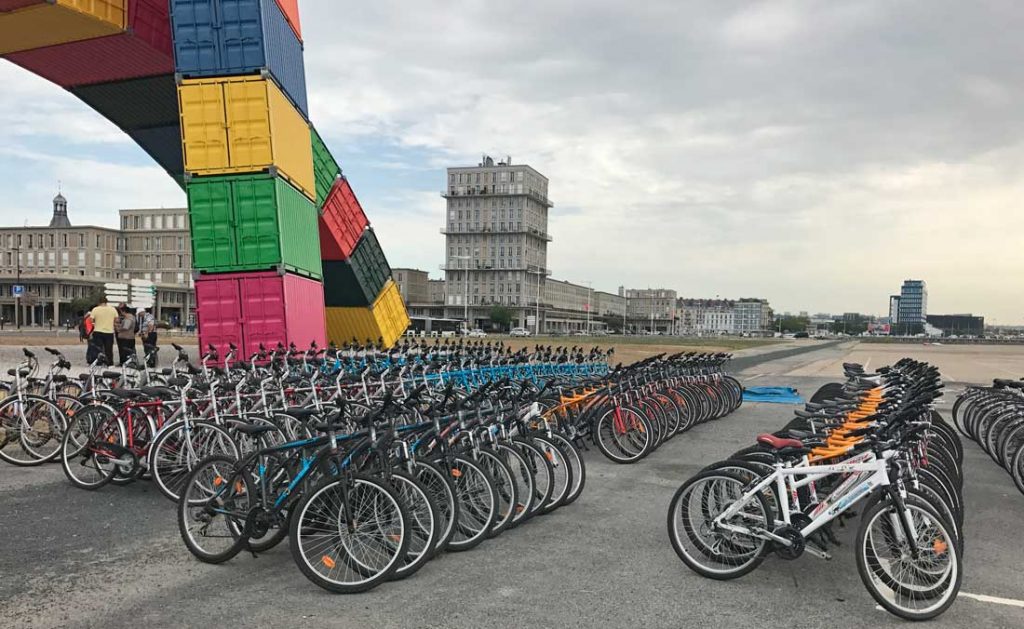 Le Havre pour un transfert sportif en vélo