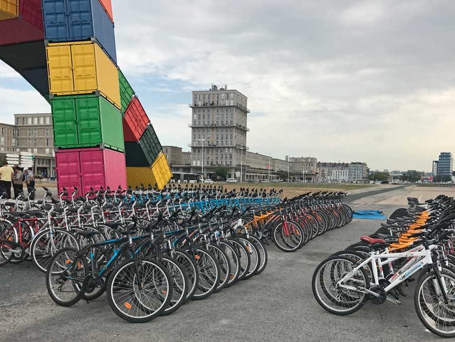 Le Havre pour un transfert sportif en vélo