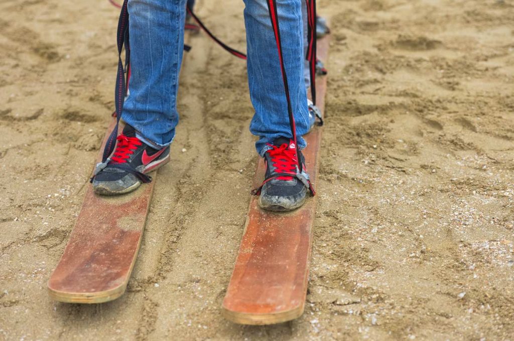 Pour pratiquer le ski de plage il faut être en parfaite synchronisation