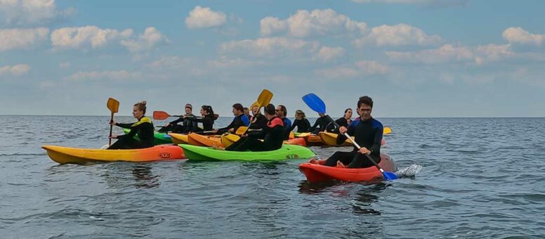 Kayak de mer à Deauville lors d'une convention