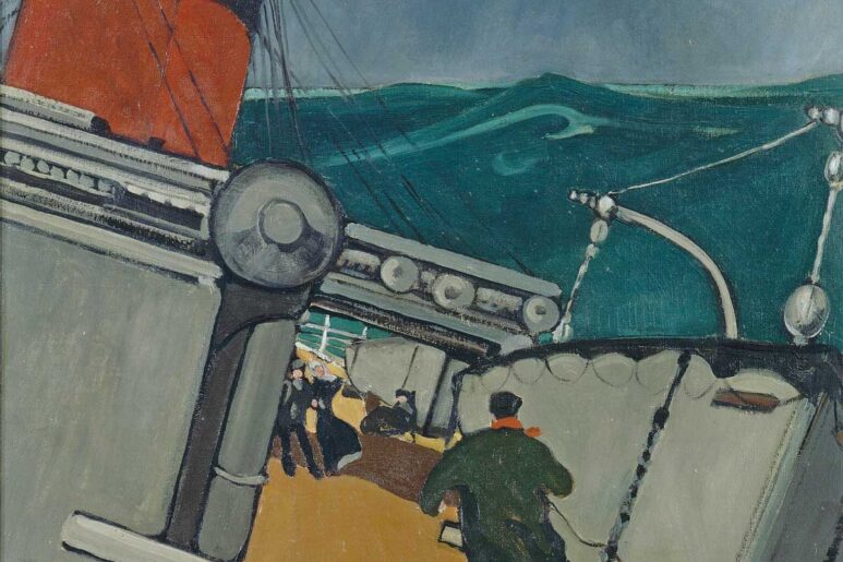 Jean-Émile LABOUREUR, Le Roulis transatlantique, 1907, huile sur toile, 55 x 55,6 cm. musée d'arts de Nantes ©Musée d’arts de Nantes / C. Clos